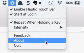 Haptic Touch Bar gallery image