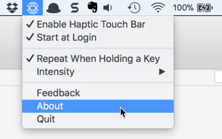 Haptic Touch Bar Image