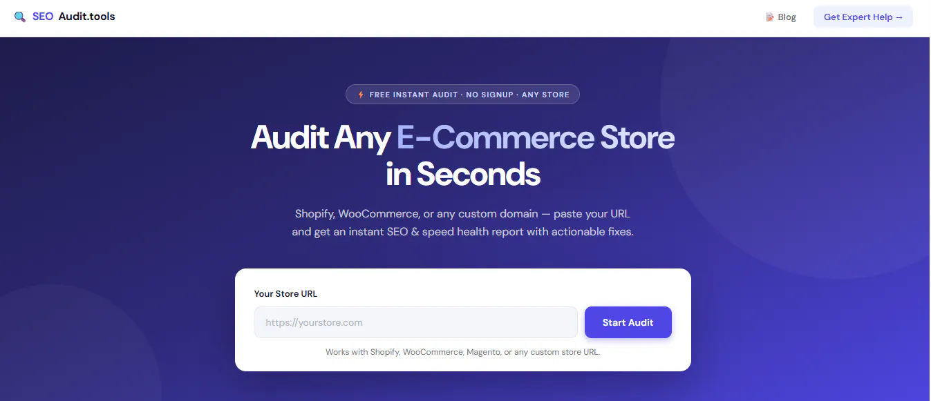 SEO Audit Tool 제품 배너