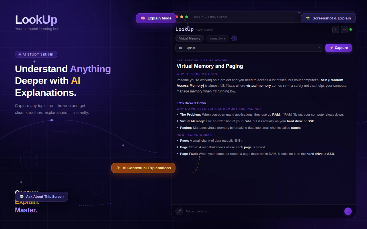 LookUp — Study Sensei screenshot 1