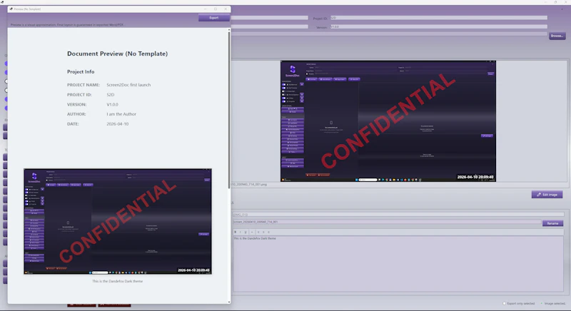 Screen2Doc screenshot 2