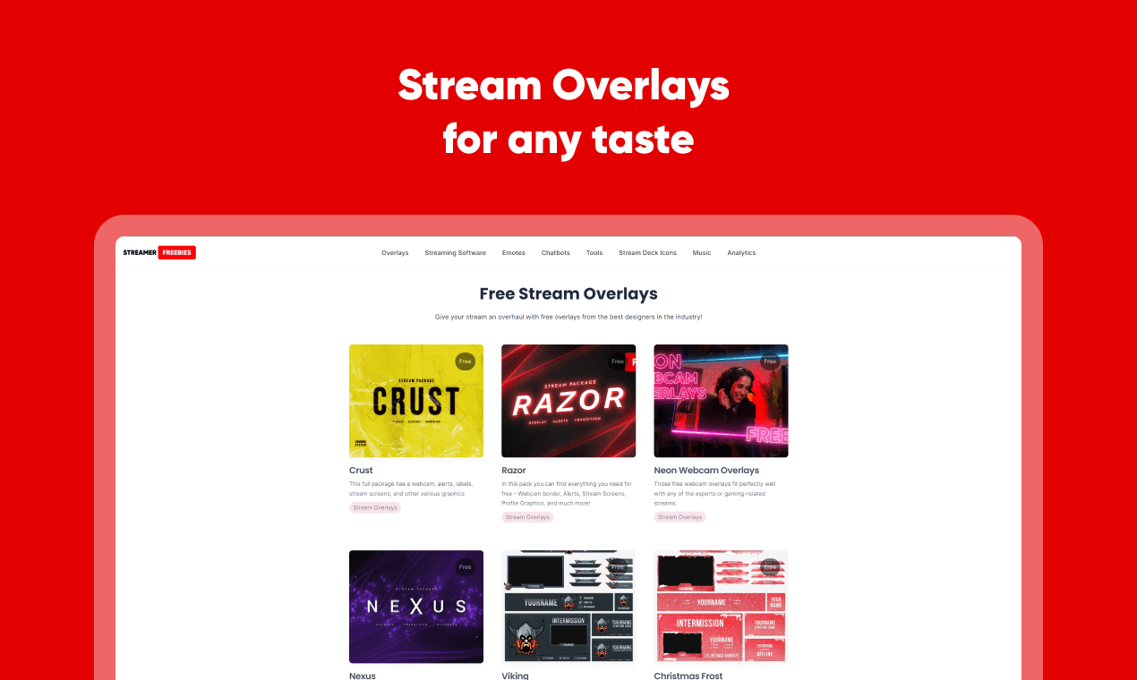 Flujos de transmisión - La biblioteca más grande de recursos gratuitos para los streamers media 2
