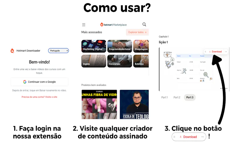 Baixador do Hotmart screenshot 2