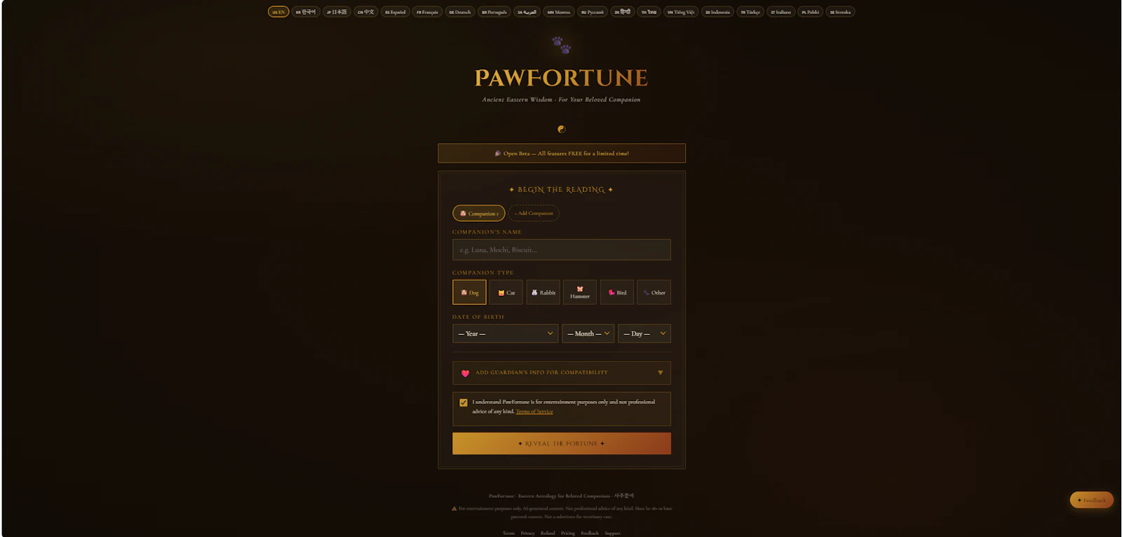 pawfortune screenshot 1