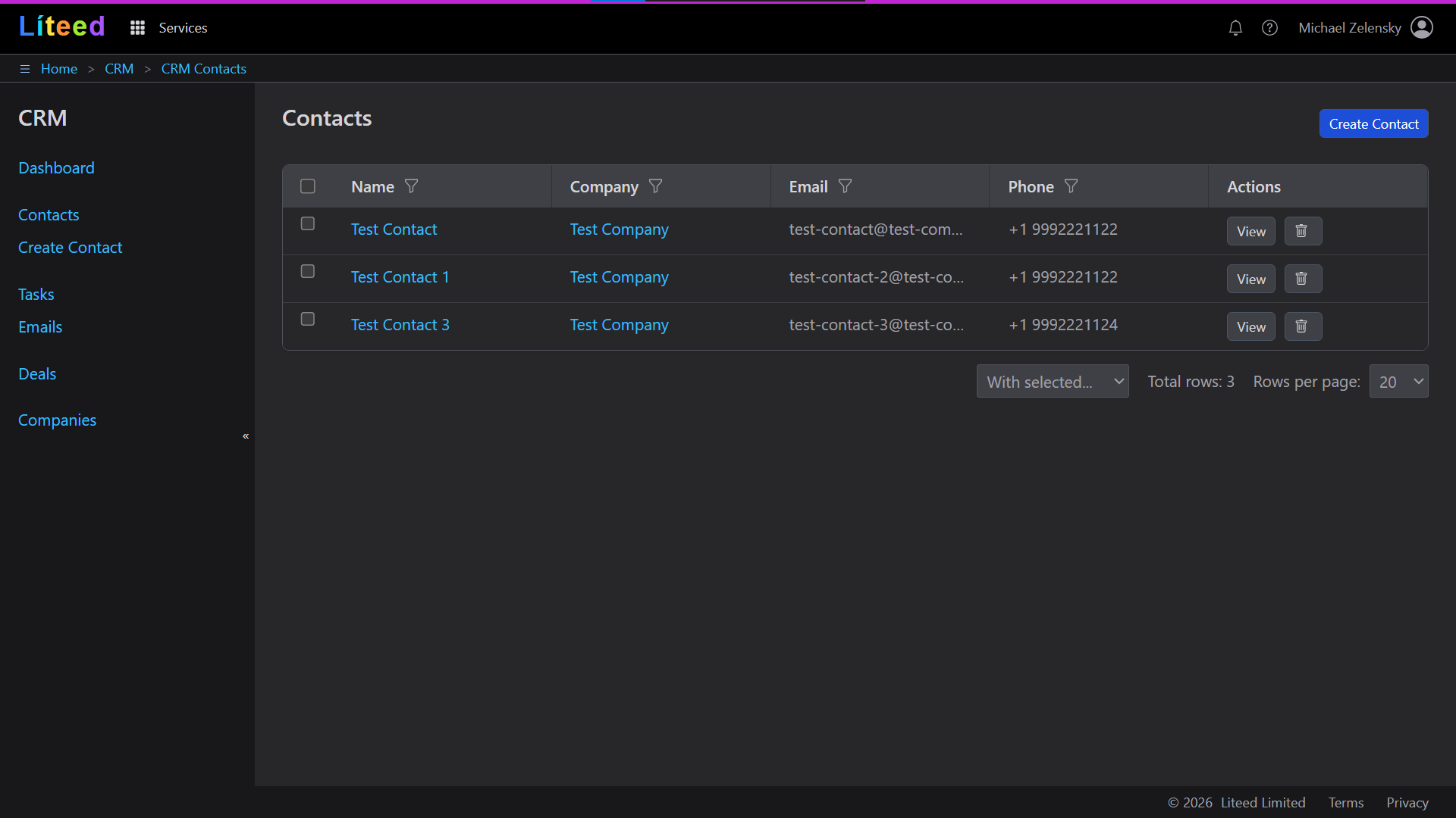 Liteed CRM - Screenshot 2 showing product features and functionality