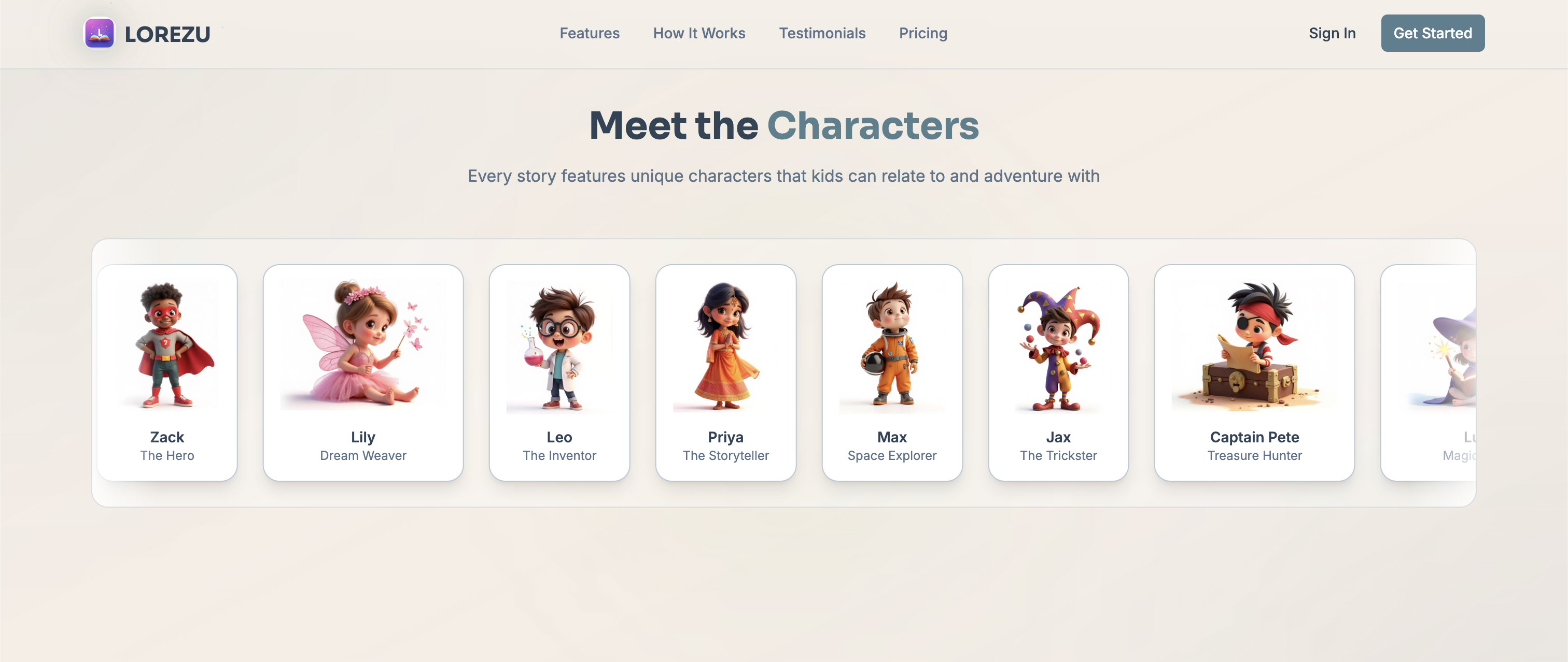 Lorezu - Screenshot 2 showing product features and functionality