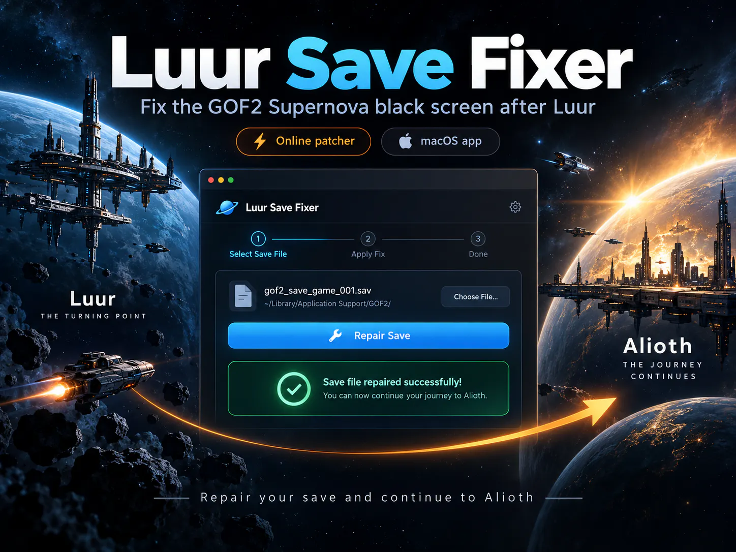 Fix GOF2 Luur black screen on Mac