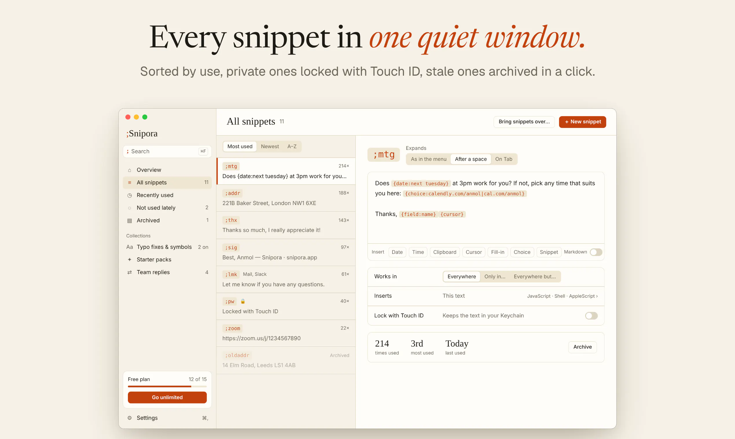 Snipora gallery image