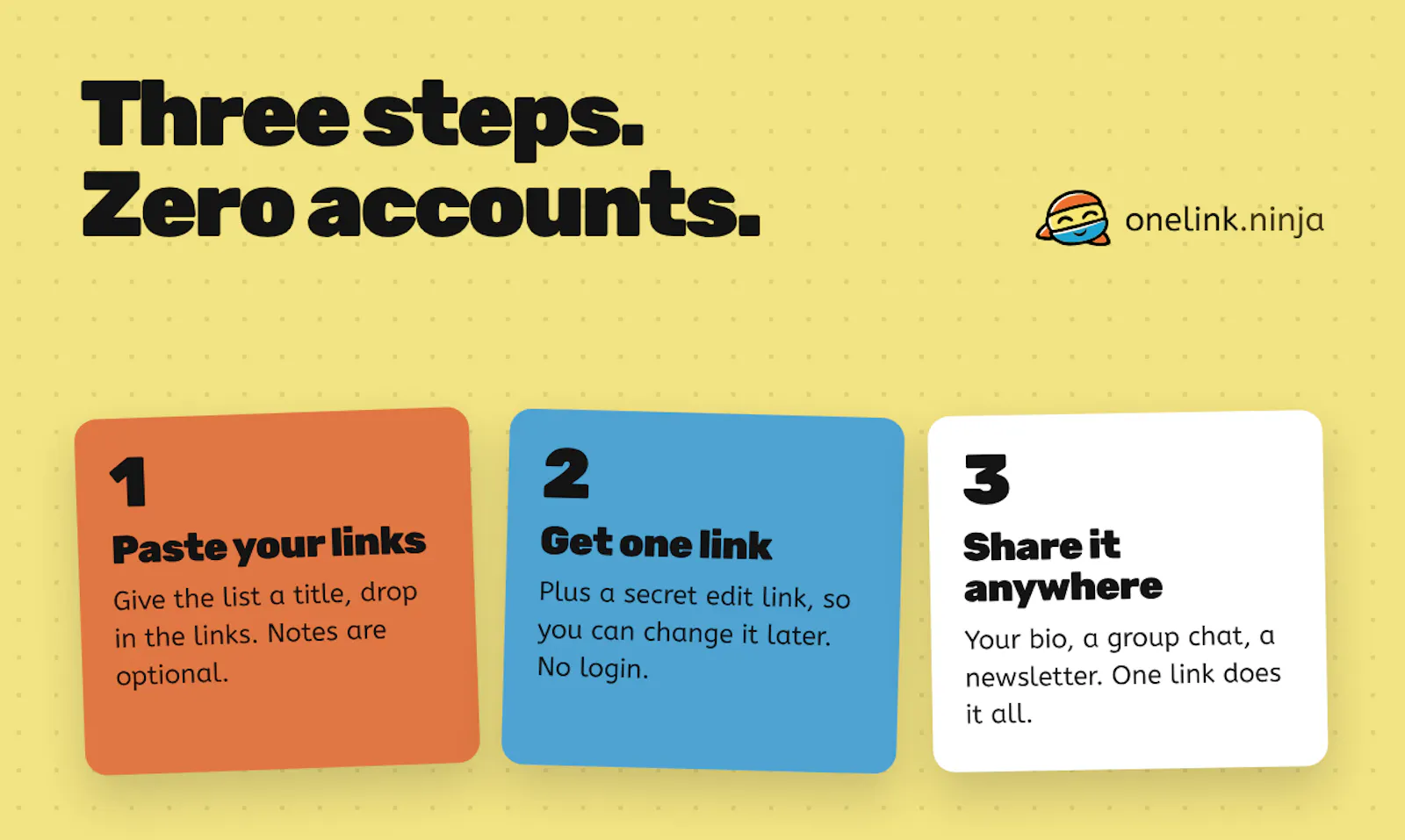 Onelink.ninja - Shareable link lists screenshot 4