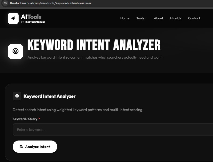 Keyword Intent Analyzer