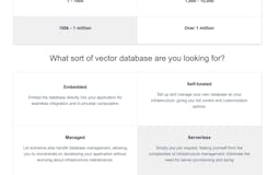 Vector Database comparison tool media 1