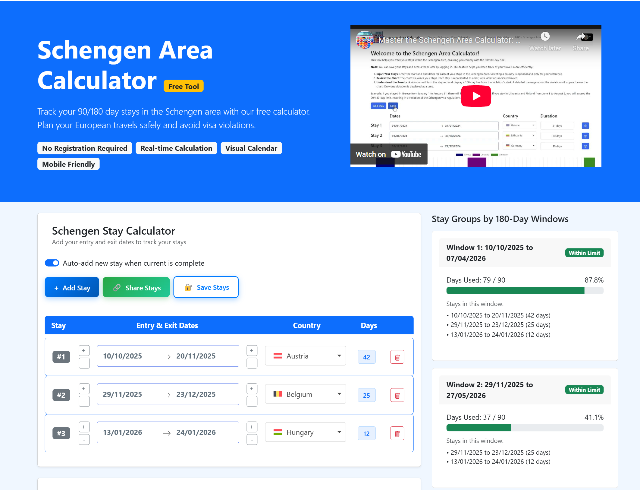 Média Calculatrice de Schengen - Voyager le plus longtemps possible en Europe 4