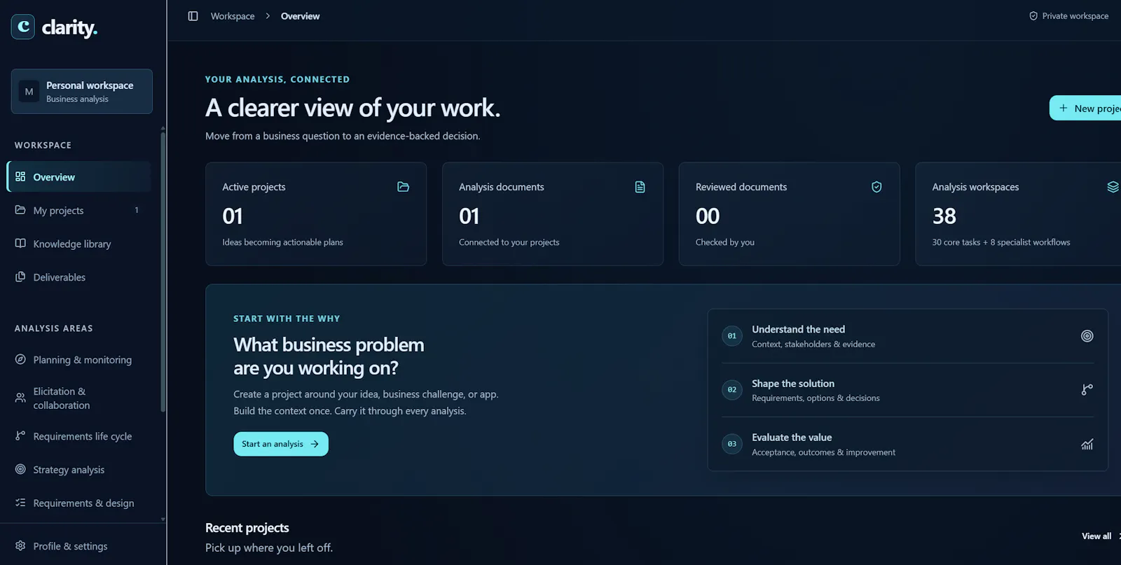 Clarity-Business Analysis Workspace screenshot 3
