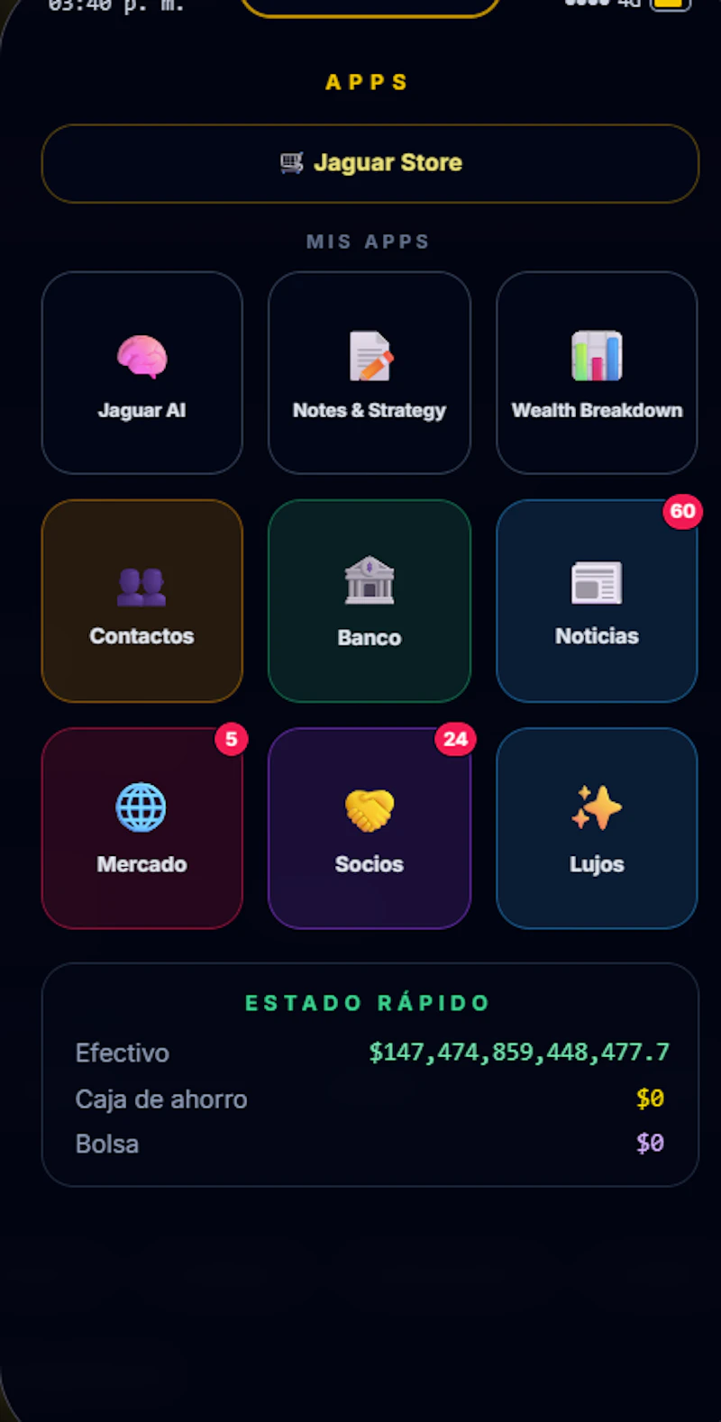 Jaguar Business System v2.0 screenshot 1