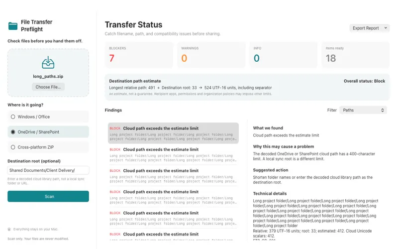 File Transfer Preflight gallery image