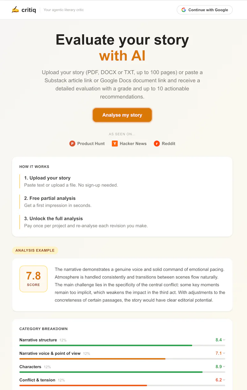 Critiq screenshot 1
