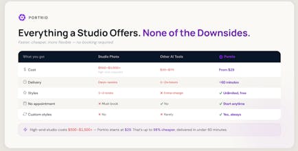 Portrio — AI Headshots from Your Selfies gallery image