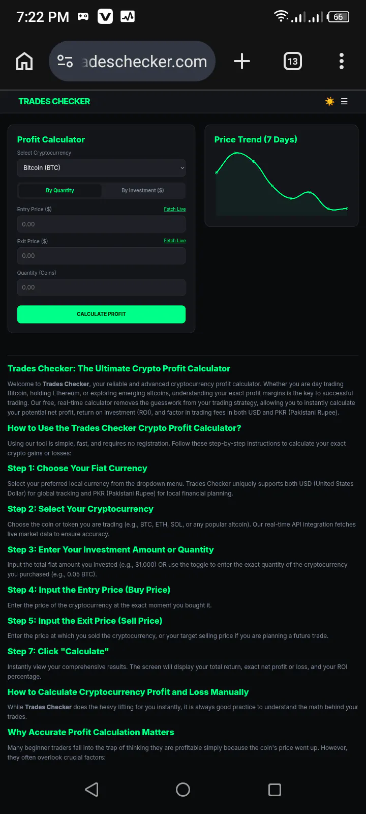 Trades Checker- Crypto Profit Calculator 제품 배너