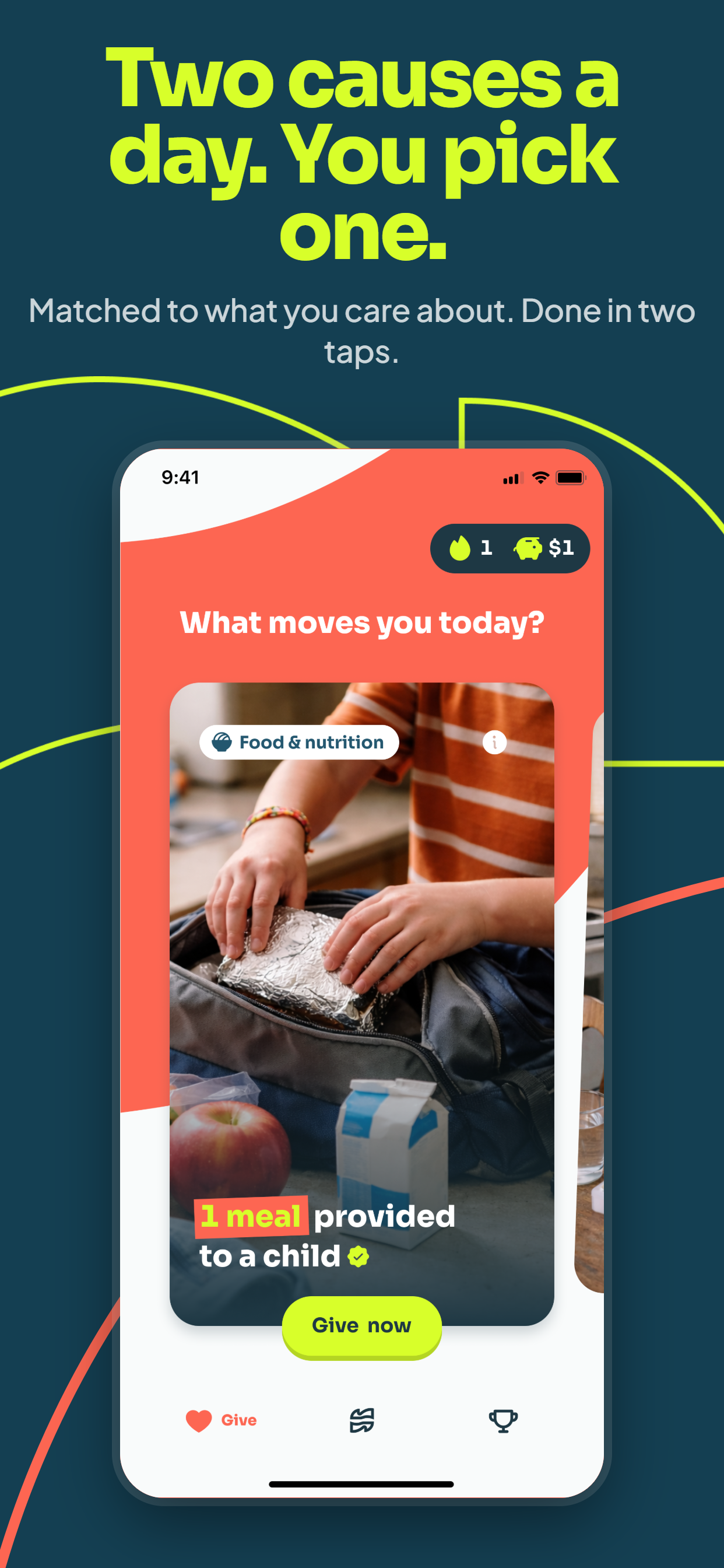Ritmo — daily giving, one tap gallery image