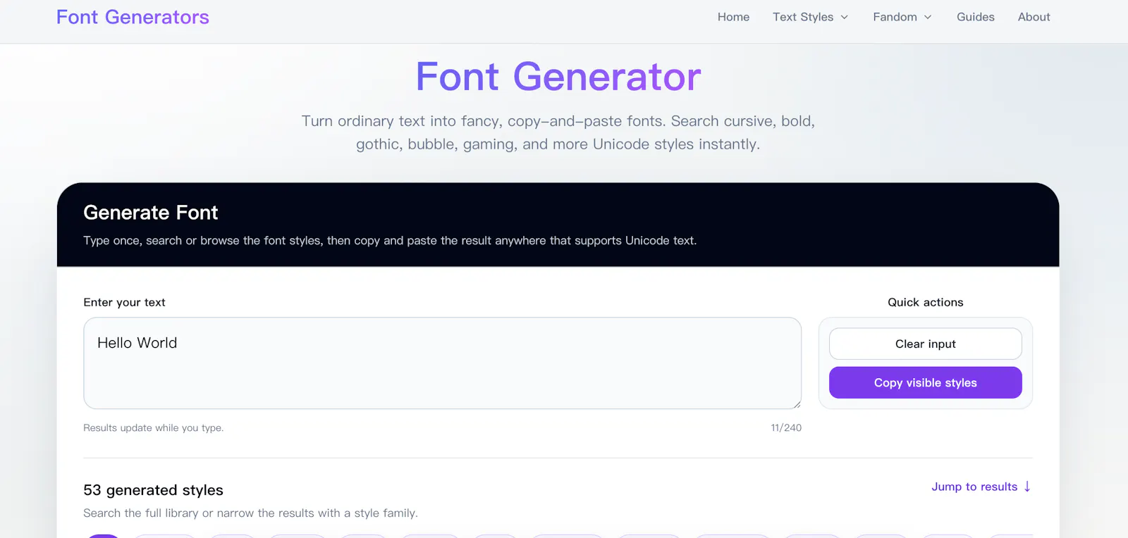 Font Generators screenshot 1