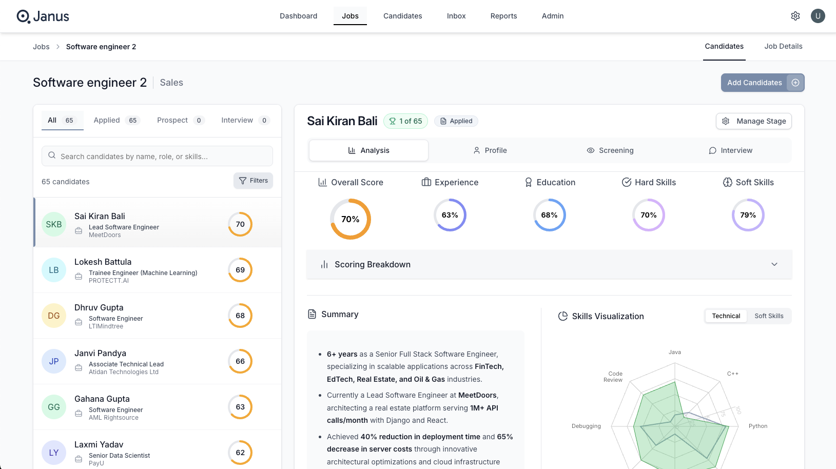 Janus - Main screenshot showing features and interface