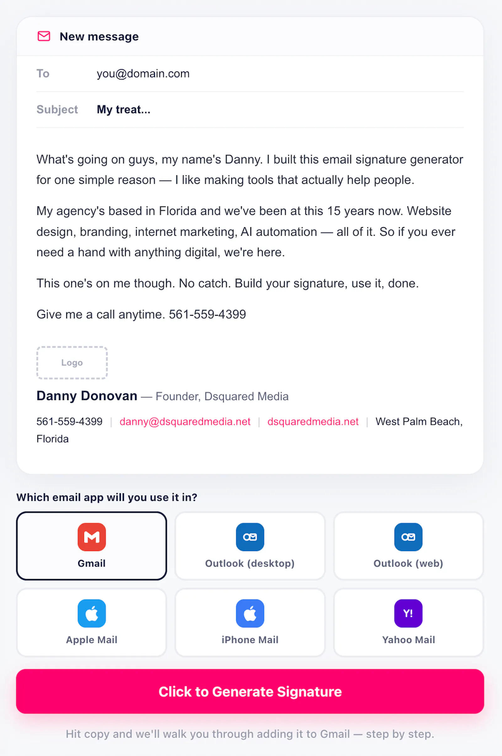 No Cost Email Signature screenshot 3