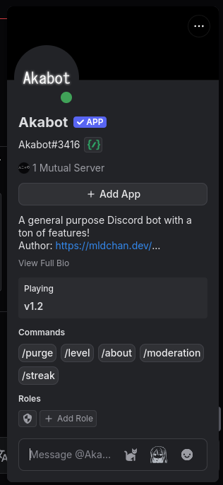 Akabot Discord Bot gallery image