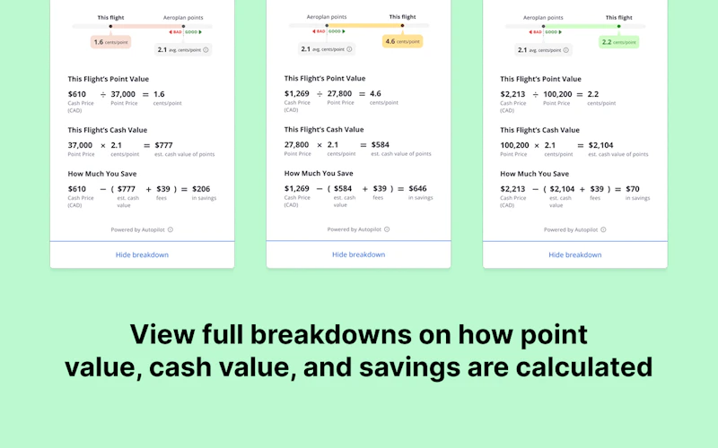 Autopilot - Point Value Calculator screenshot 4
