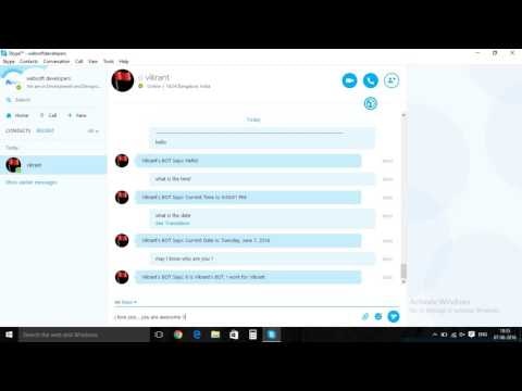 The Vikrant't ChatBOT on skype