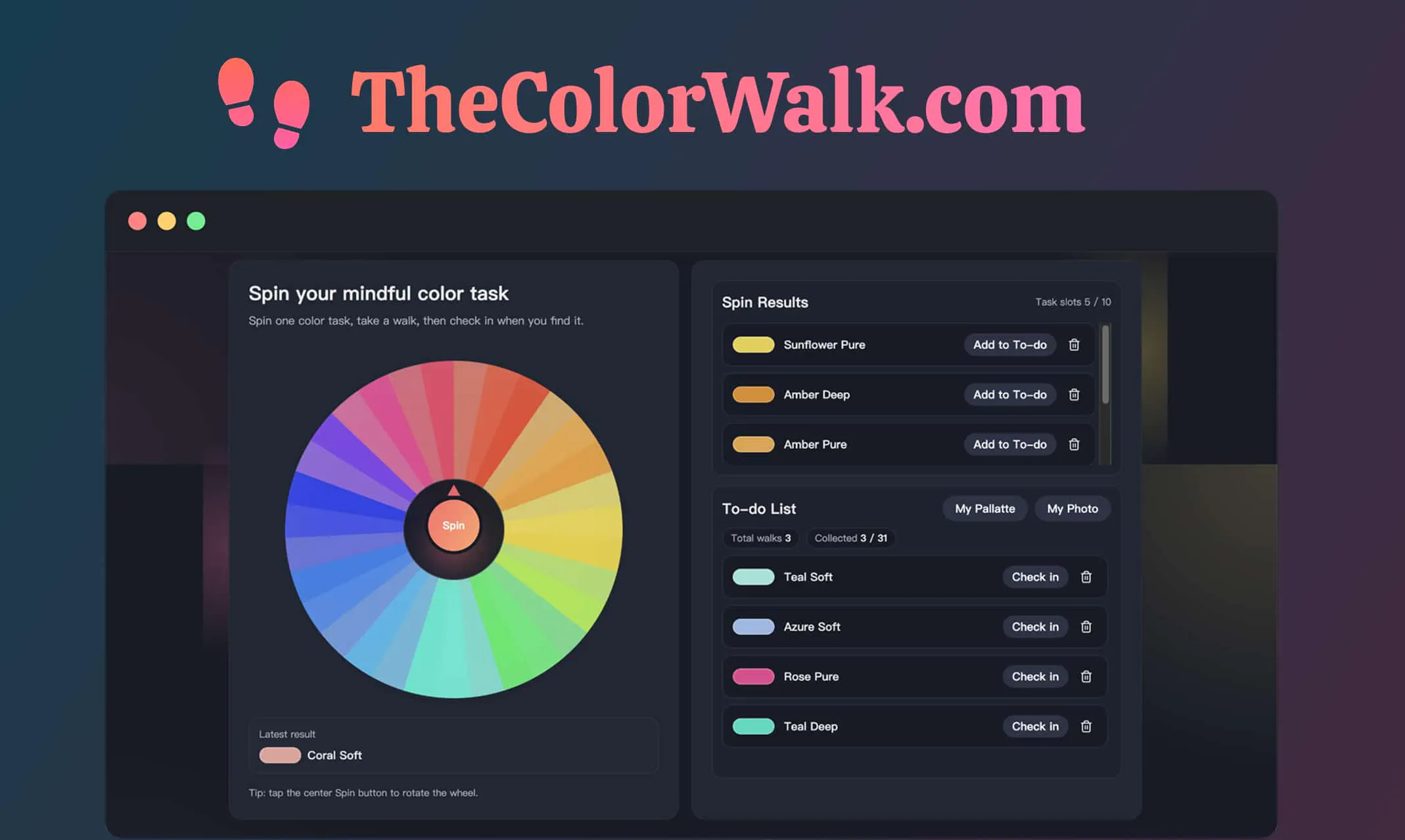 TheColorWalk 제품 배너