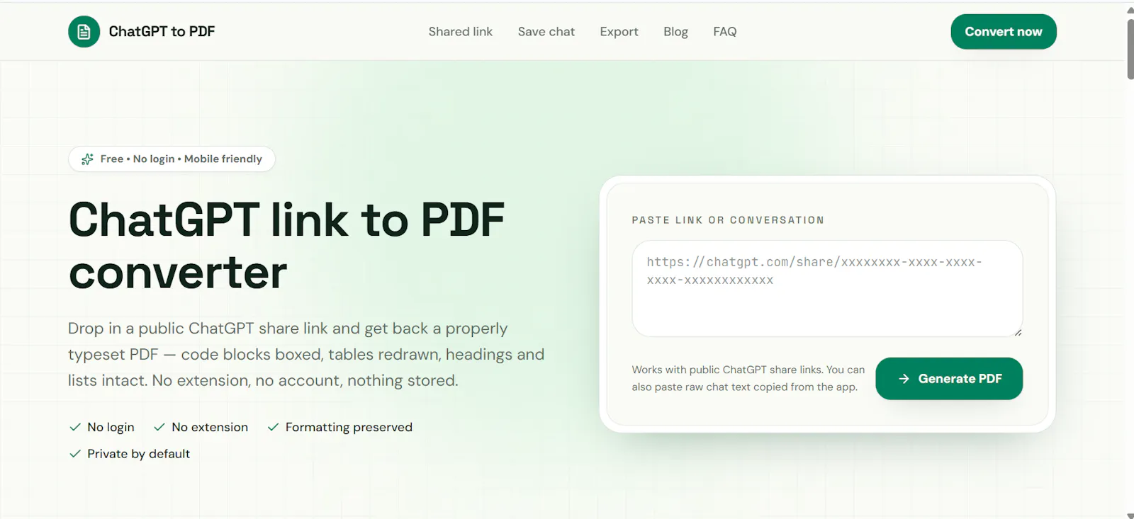 ChatGPT to PDF screenshot 1