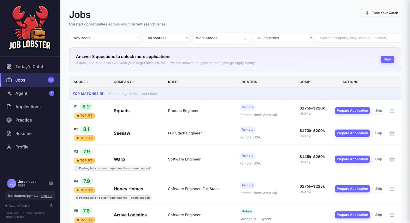 Job Lobster screenshot 1