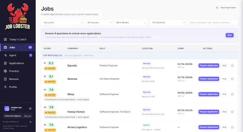 Job Lobster screenshot 1