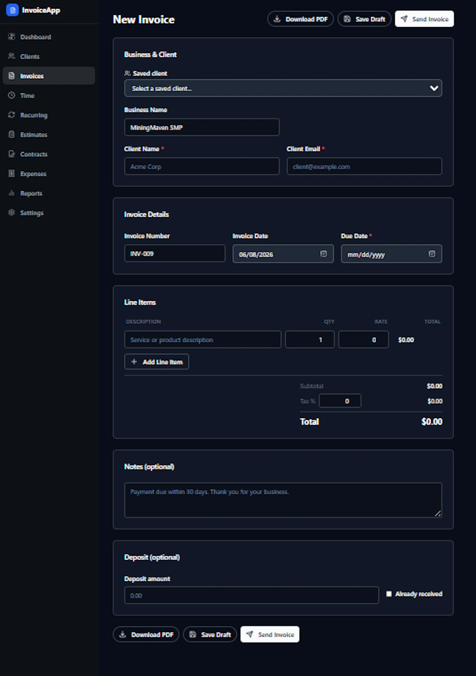 InvoiceApp screenshot 3