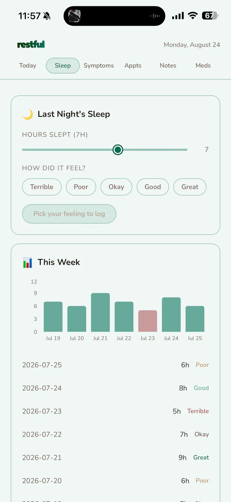 Restful: Chronic Illness Care screenshot 7