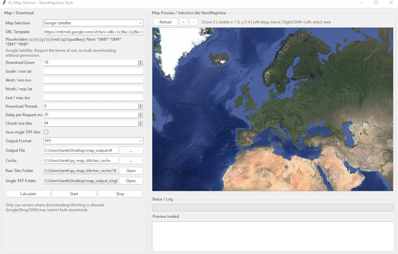 PyMapStitcher 2 - Maps Downloader screenshot 2