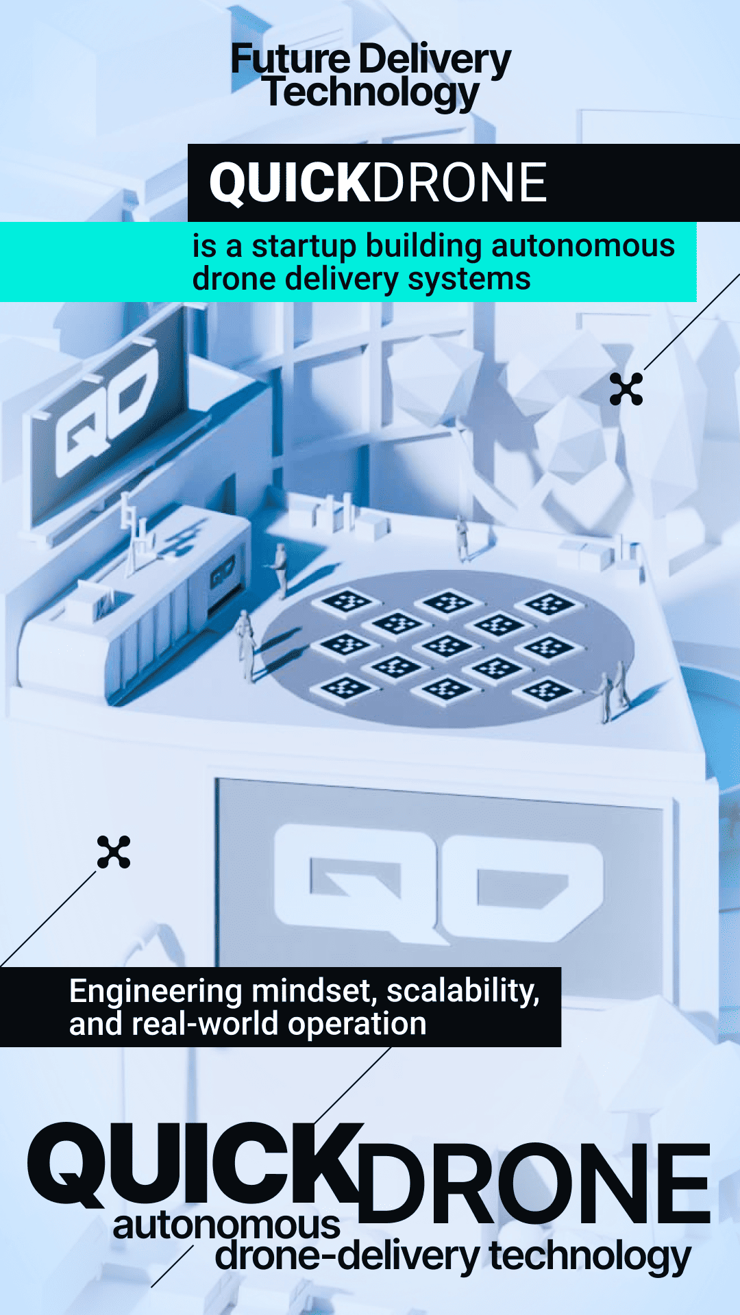 QuickDrone - Main product screenshot demonstrating key features and user interface