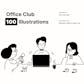 Office Club Illustration pack