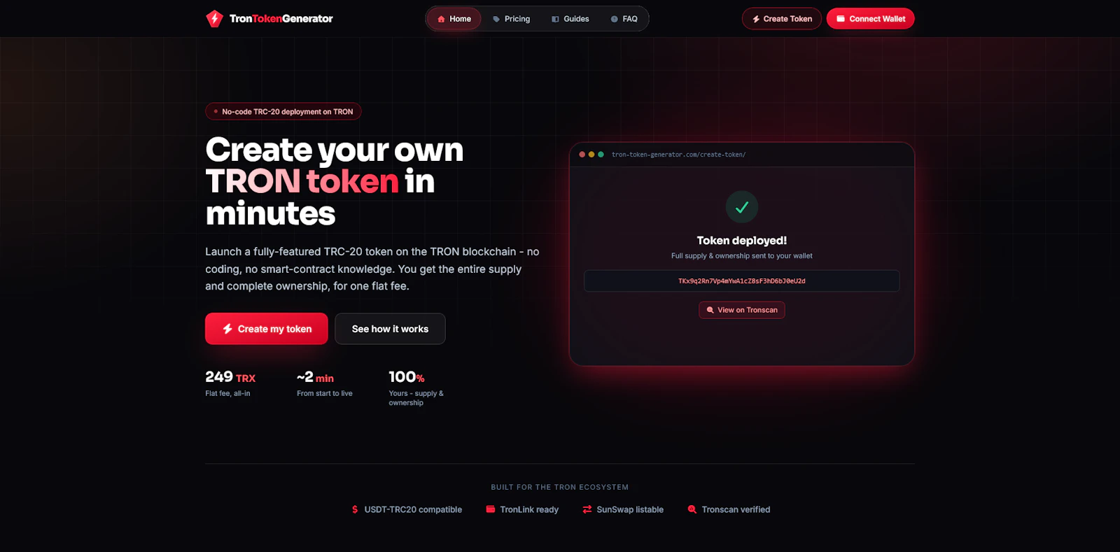 TronTokenGenerator screenshot 1