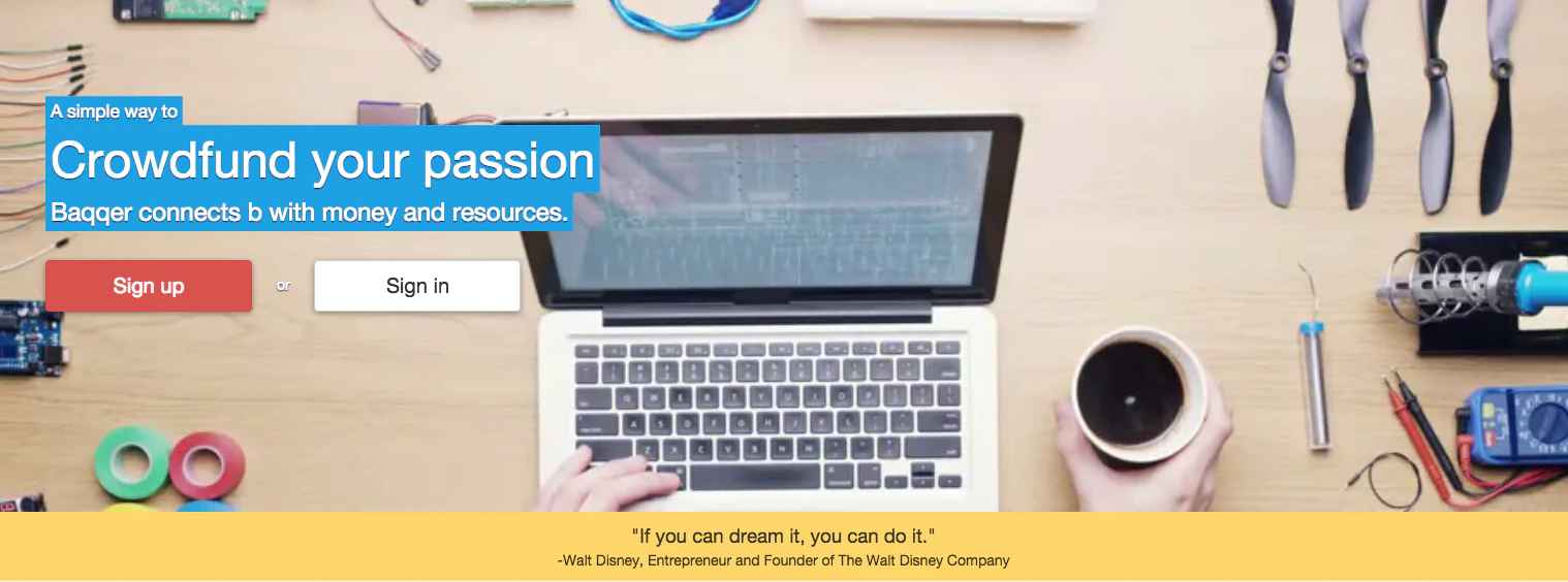 Baqqer - Crowdfund your passion