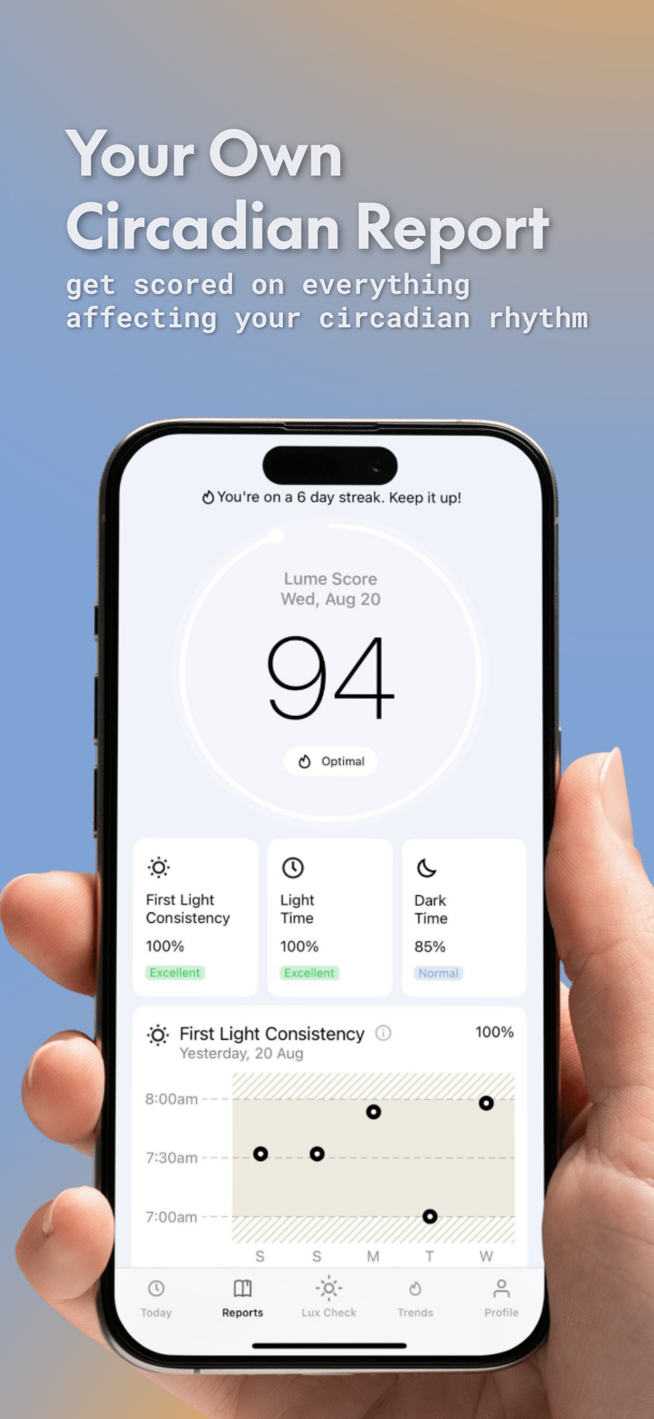 Lume: Light Tracker - Rastree su luz solar, optimice su salud media 2