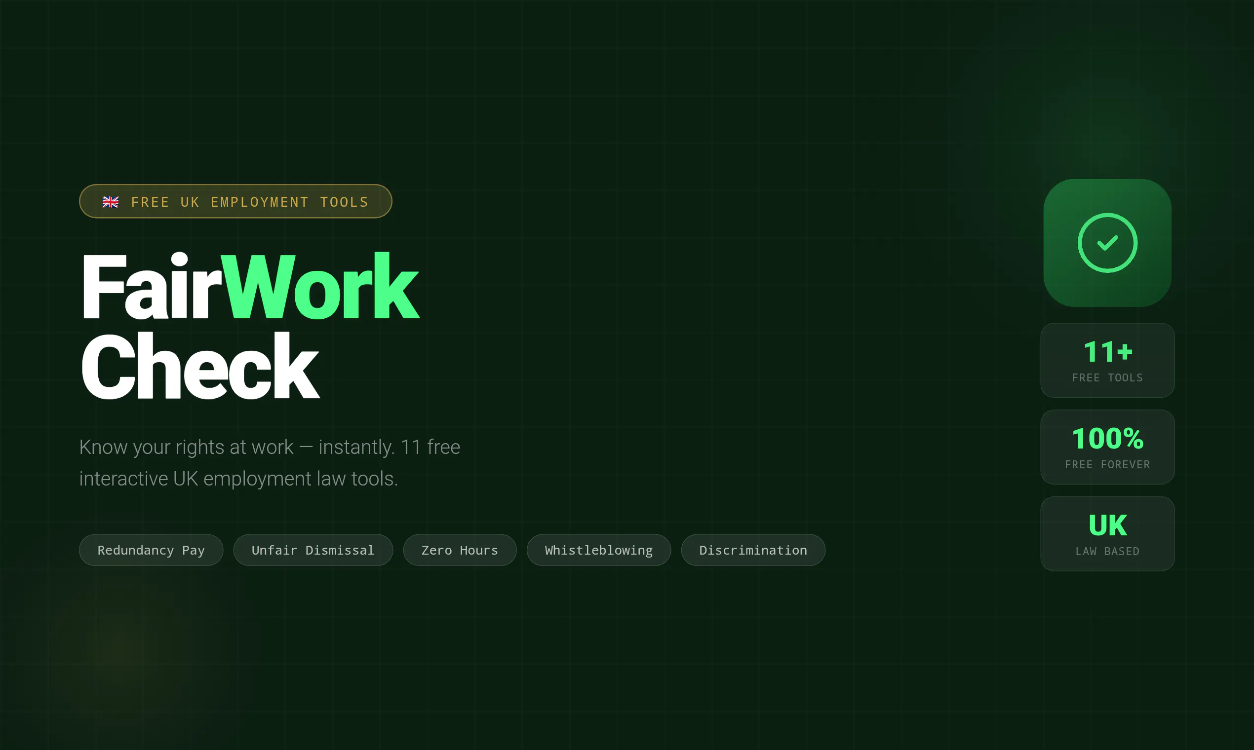 FairWorkCheck 제품 배너