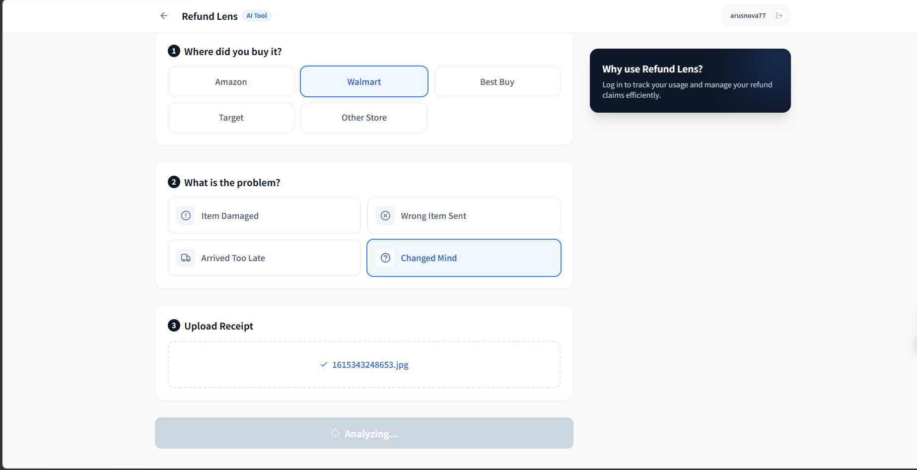 Refund Lens - Screenshot 4 showing product features and functionality