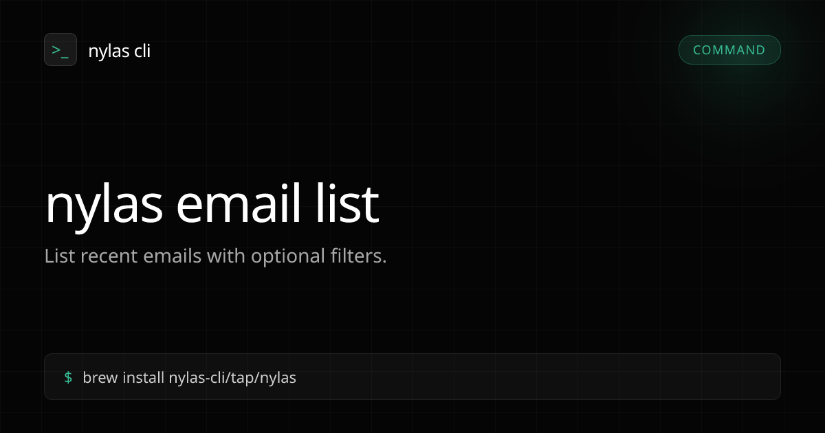 Nylas CLI gallery image