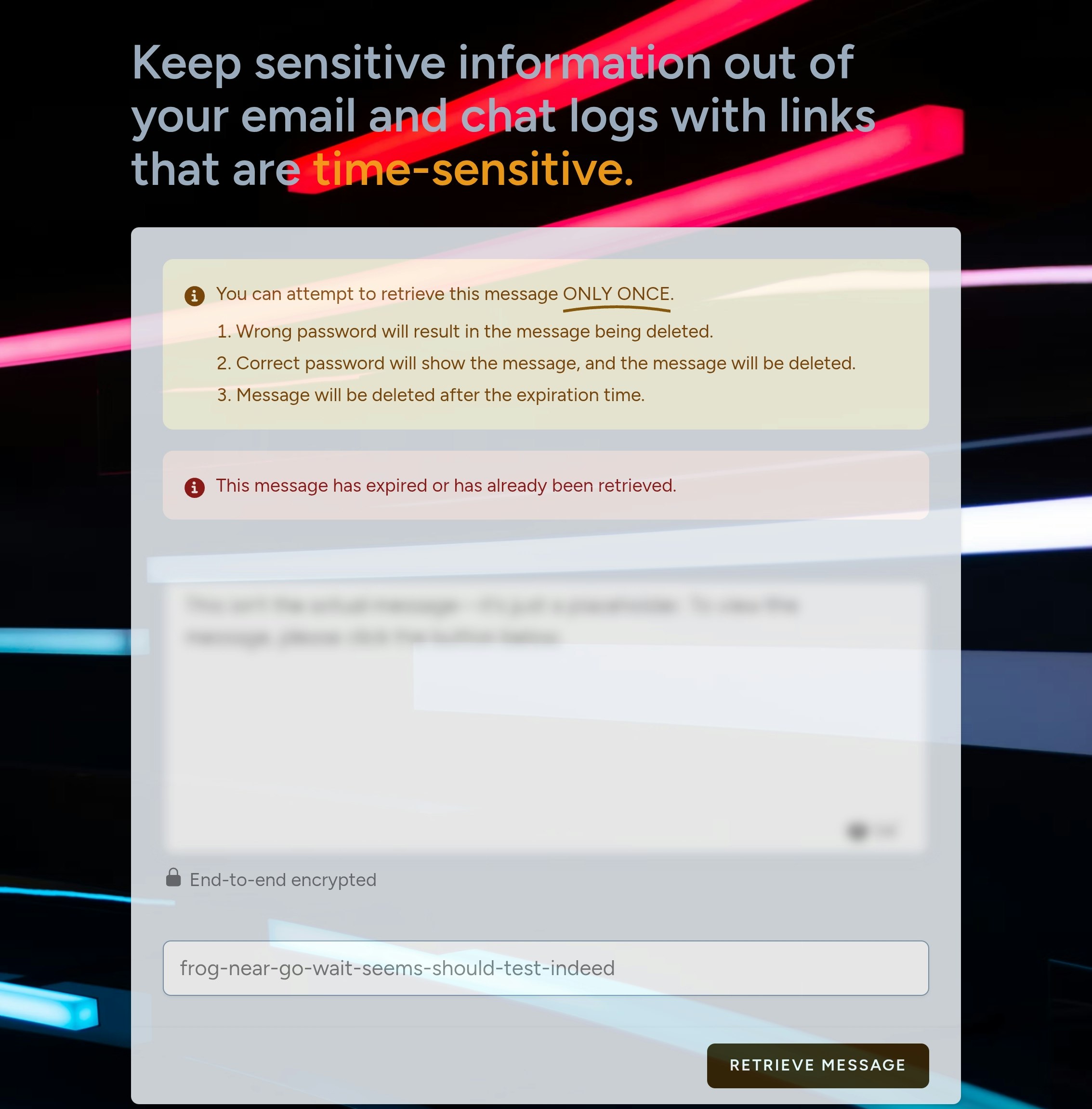Flashview - Stuur end-to-end gecodeerde geheimen met behulp van tijdgevoelige links media 6