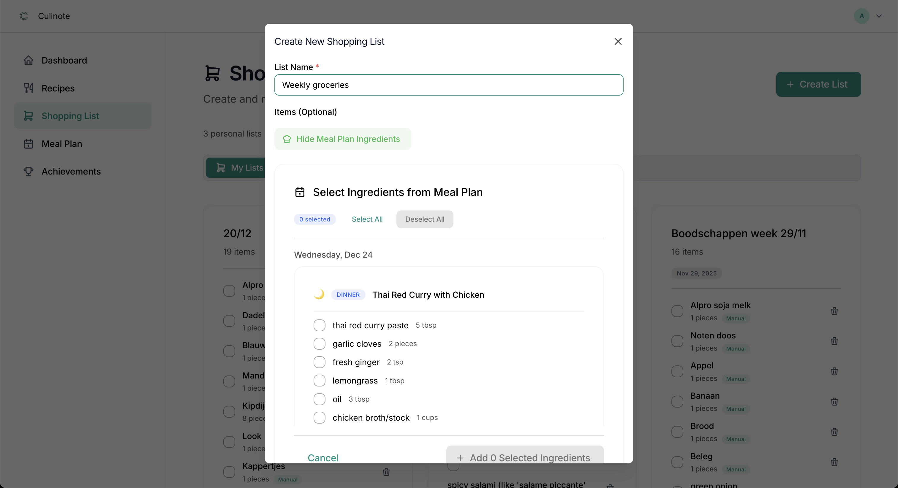 Culinote - Screenshot 4 showing product features and functionality