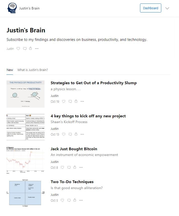 Justin's Brain Newsletter gallery image