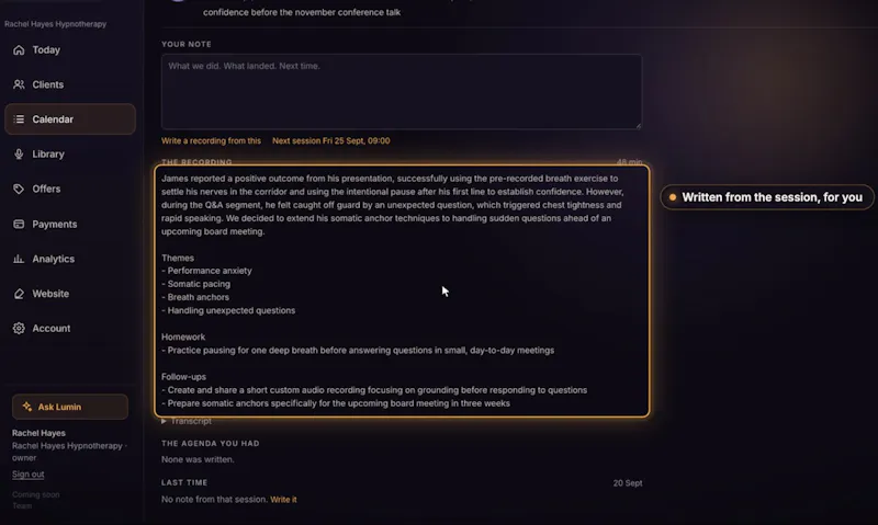 LuminCoach screenshot 7