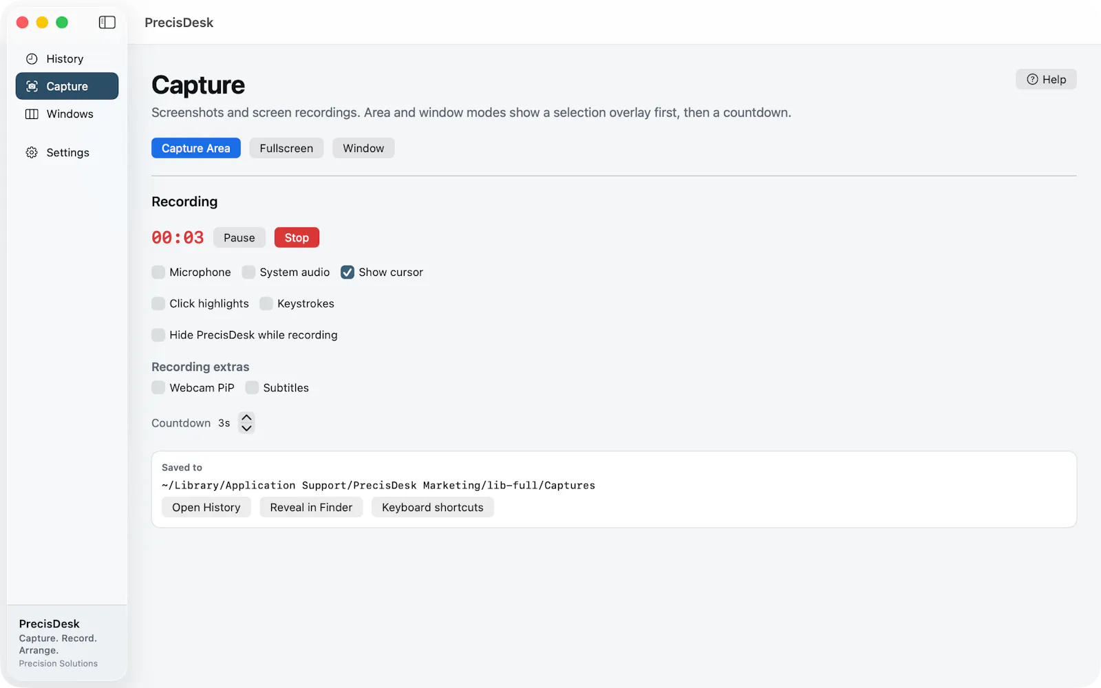 PrecisDesk screenshot 1