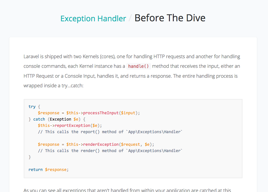 Diving Laravel gallery image